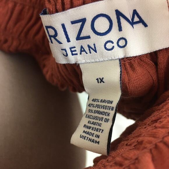 Arizona Jeans Co Sleeveless Top Terra Cotta 1X Jrs Plus - Picture 12 of 13